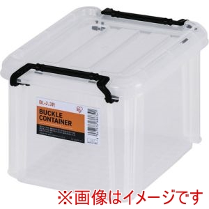 アイリスオーヤマ IRIS アイリスオーヤマ BL-2.3R-CL 299262 バックルコンテナ クリア