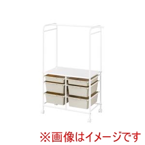アイリスオーヤマ IRIS アイリスオーヤマ KHR-800 キッズ収納ハンガーラック ホワイト/ベージュ