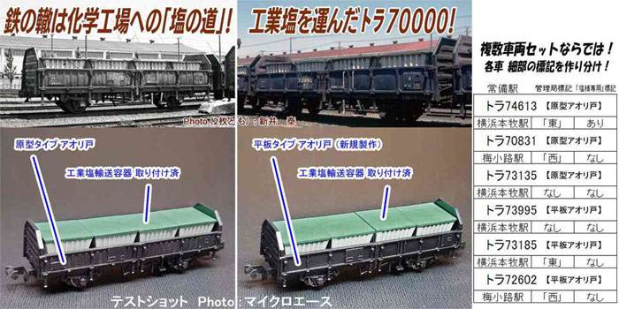  マイクロエース MICRO ACE マイクロエース A1467 トラ70000(工業塩輸送)　6両セット MICRO ACE