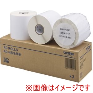 ブラザー工業 brother ブラザー工業 RD-V01J2 RDロール TDシリーズ用 長尺紙テープ 幅102mm無定長