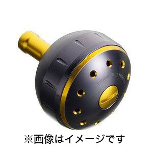 シマノ SHIMANO シマノ SHIMANO 夢屋 アルミラウンド型パワーハンドルノブ ブラック/ゴールド Sノブ タイプA