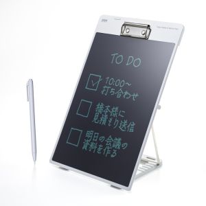 サンワサプライ SANWA SUPPLY サンワサプライ DH-320W クリップ付き 電子メモパッド