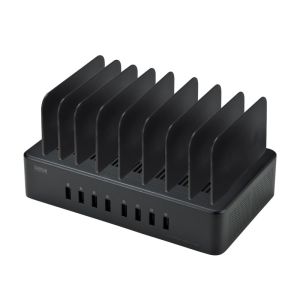 サンワサプライ SANWA SUPPLY サンワサプライ ACA-STN74BK USB充電スタンド 8ポート 合計19.2A 高耐久タイプ