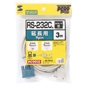 サンワサプライ SANWA SUPPLY サンワサプライ KR-9EN3 RS-232C延長ケーブル(3m)