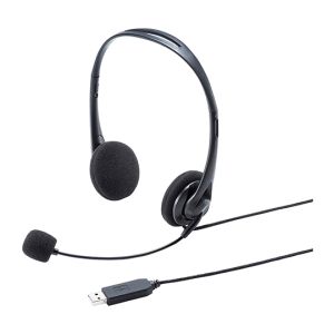 サンワサプライ SANWA SUPPLY USBヘッドセット MM-HSU09BK