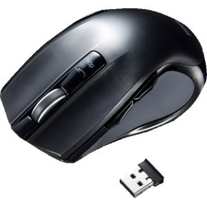 サンワサプライ SANWA SUPPLY ワイヤレスブルーLEDマウス(ブラック) MA-WBL38BK