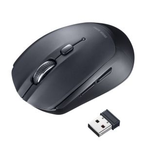 サンワサプライ SANWA SUPPLY サンワサプライ MA-WB509BK ワイヤレスブルー LED マウス 5ボタン