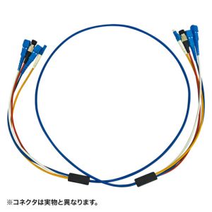 サンワサプライ SANWA SUPPLY ロバスト光ファイバケーブル LC×4‐LC×4 50m ブルー HKB-LCLCRB1-50