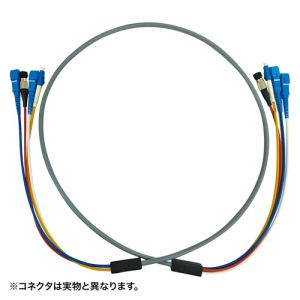 サンワサプライ SANWA SUPPLY 防水ロバスト光ファイバケーブル SC×4‐SC×4 10m グレー HKB-SCSCWPRB5-10