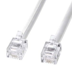 サンワサプライ SANWA SUPPLY モジュラーケーブル (白) TEL-N1-10N2