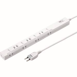 サンワサプライ SANWA SUPPLY スリム雷ガードタップ TAP-SPSLIM8-1