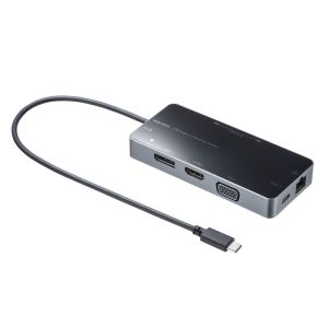 サンワサプライ SANWA SUPPLY サンワサプライ USB-DKM2BK USB Type-C ドッキングステーション