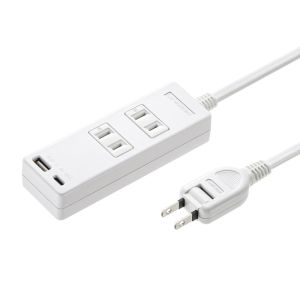 サンワサプライ SANWA SUPPLY サンワサプライ TAP-B101UC-2W タップ Type-C搭載USB充電機能付き