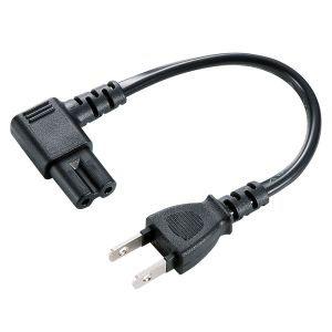 サンワサプライ SANWA SUPPLY 電源コード(2P・L型コネクタ) 0.2m KB-DM2L-02
