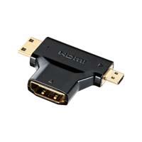 サンワサプライ SANWA SUPPLY HDMI変換アダプタミニ＆マイクロHDMI AD-HD11MMC