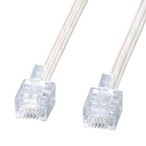 サンワサプライ SANWA SUPPLY エコロジー電話ケーブル TEL-E4-10N2