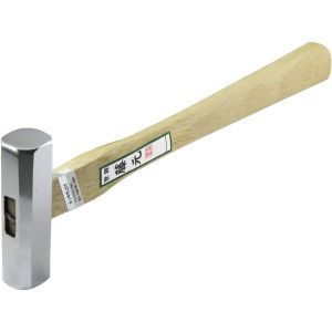 藤元 藤元 本職用 八角玄能 メッキ加工 570g 白樫 裾広 尺1柄