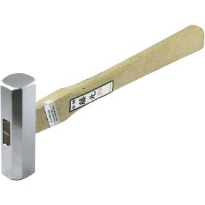 藤元 藤元 本職用 八角玄能 メッキ加工 675g 白樫 裾広 尺1柄