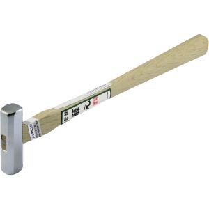 藤元 藤元 本職用 八角玄能 メッキ加工 150g 白樫 裾広 尺柄