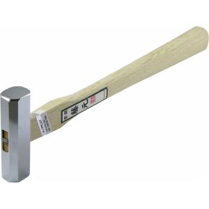 藤元 藤元 本職用 八角玄能 メッキ加工 450g 白樫 裾広 尺1柄