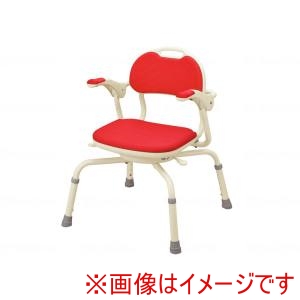 アロン化成 アロン化成 536192 ひじ掛け付シャワーベンチ まわるくん レッド メーカー直送 代引不可 北海道沖縄離島不可