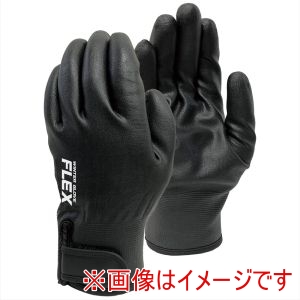 おたふく手袋 OTAFUKU おたふく手袋 A-245 ニトリル 防水 防寒 フレックス 手袋 マジック止め ブラック M