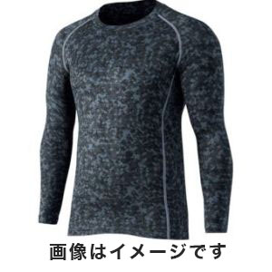 おたふく手袋 メール便1個対象 おたふく JW-174 BTパワーストレッチ クルーネックシャツ 迷彩 Lサイズ