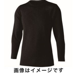 おたふく手袋 OTAFUKU おたふく手袋 JW-180-11-M BT デュアルブラッシュド ヘビーウェイト クルーネックシャツ ブラック M