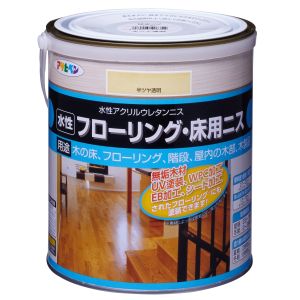 アサヒペン アサヒペン 水性フローリング床用ニス 1.6L 半ツヤ透明