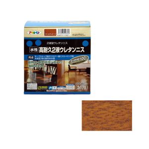 アサヒペン アサヒペン 水性2液ウレタンニス 600Gセット ゴールデンオーク