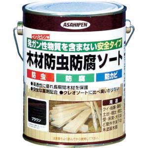 アサヒペン アサヒペン 木材防虫防腐ソート1L ブラウン 530905