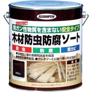 アサヒペン アサヒペン 木材防虫防腐ソート2.5L ブラウン 530912