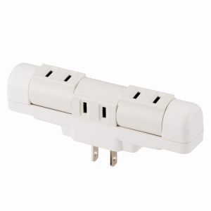 オーム電機 OHM オーム電機 HS-A1250W 独立回転タップ 壁コンセント用 3個口 00-1250