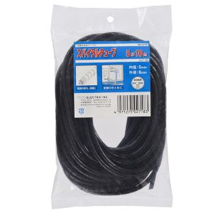 オーム電機 OHM オーム電機 スパイラルチューブ φ5mm 10m 黒 GST-4B 00-2718