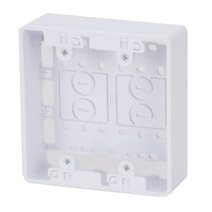 オーム電機 OHM オーム電機 モール用ボックス2口 白 00-4281 DZ-FCB2W