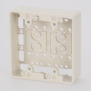 オーム電機 OHM オーム電機 モール用ボックス2口 ミルキー 00-4283 DZ-FCB2M