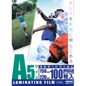 オーム電機 OHM オーム電機 LAM-FA51003 ラミネートフィルム 100ミクロン A5 100枚 00-5394