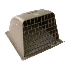 オーム電機 OHM オーム電機 ウェザカバー格子付 20cm換気扇用 ブラウン 00-6554 WK-20B