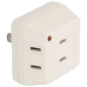 オーム電機 OHM オーム電機 雷に強いトリプルタップ 3個口 白 HS-AK3PBT-W 00-6966