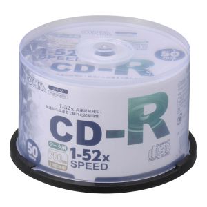 オーム電機 OHM オーム電機 CD-R 52倍速対応 データ用 50枚 スピンドル入 01-0742 PC-M52XCRD50S