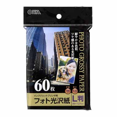  オーム電機 OHM オーム電機 フォト光沢紙 L版 60枚入 PA-PHG-L/60 01-3257