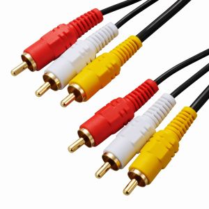 オーム電機 OHM オーム電機 VIS-C10R3-K ビデオ接続コード ピンプラグ×3-ピンプラグ×3 1m 01-5123