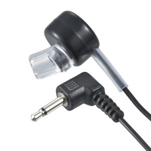オーム電機 OHM オーム電機 片耳モノラルイヤホン φ2.5 L型 ラジオ用 1m 黒 03-3163 EAR-B251L-K