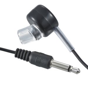 オーム電機 OHM オーム電機 片耳モノラルイヤホン φ3.5 ストレート型 テレビ用 3m 黒 03-3169 EAR-B353-K