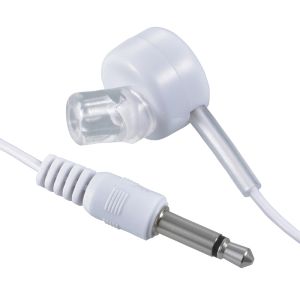 オーム電機 OHM オーム電機 片耳モノラルイヤホン φ3.5 ストレート型 テレビ用 5m 白 03-3170 EAR-B355-W