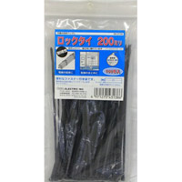オーム電機 OHM オーム電機 ロックタイ 耐候 200mm 100本入 黒 LT-200W100BK 04-3138