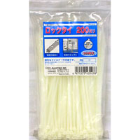 オーム電機 OHM オーム電機 LT-200W300WH ロックタイ 200mm 300本入 白 04-3147