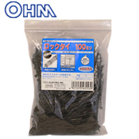 オーム電機 OHM オーム電機 LT-100W1000BK ロックタイ 耐候 100mm 1000本入 黒 04-3153