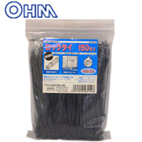 オーム電機 OHM オーム電機 LT-150W400BK ロックタイ 耐候 150mm 400本入 黒 04-3154