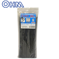 オーム電機 OHM オーム電機 LT-300W200BK ロックタイ 耐候 300mm 200本入 黒 04-3156